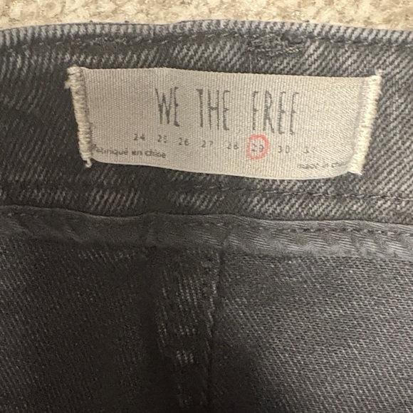 Free People Charcoal Black w grey undertone Mini Skirt has pockets + belt loops - Picture 9 of 11